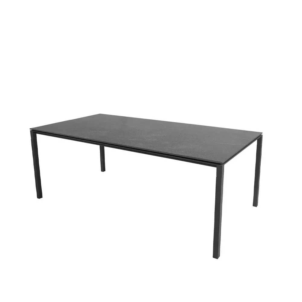 Cane-line Pure Esstisch Fossil Black-Lava Grey 200x100 cm