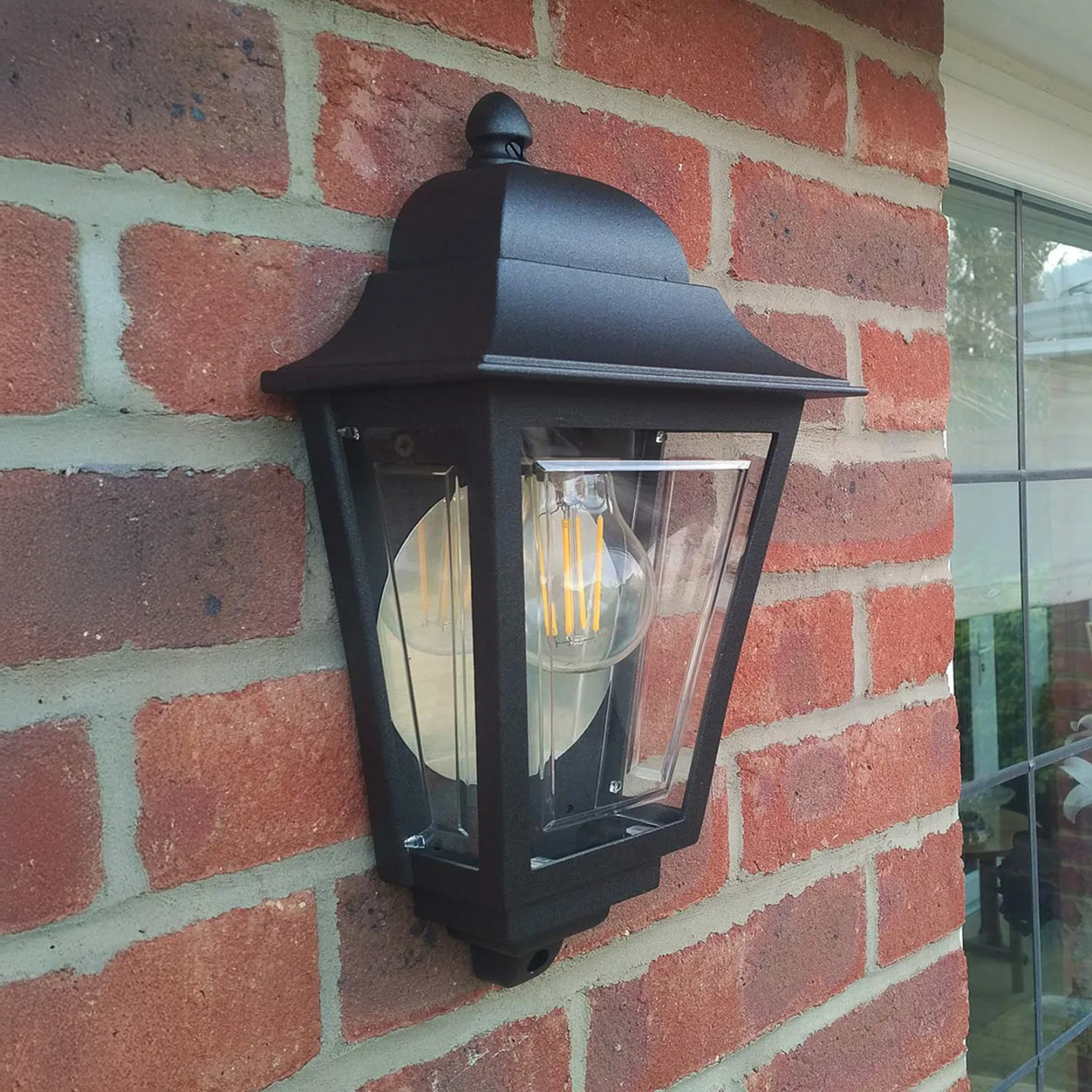 Deco Lane utomhusvägglampa, svart, aluminium, IP44 – Elstead - Terrass - Maritim - Lykta