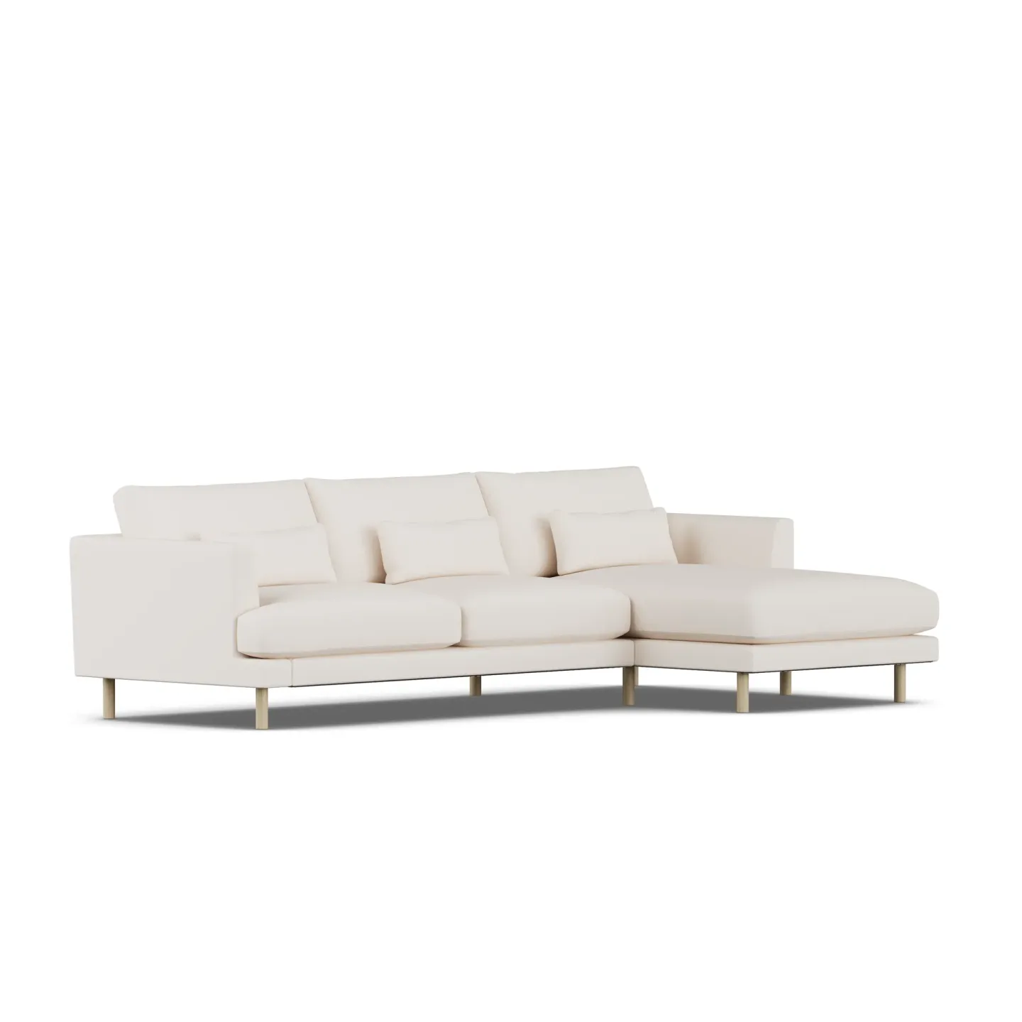 1898 Bredhult Sofa Caleido Beige 9600-Eiche weiß geölt, 2,5-sitzig C1