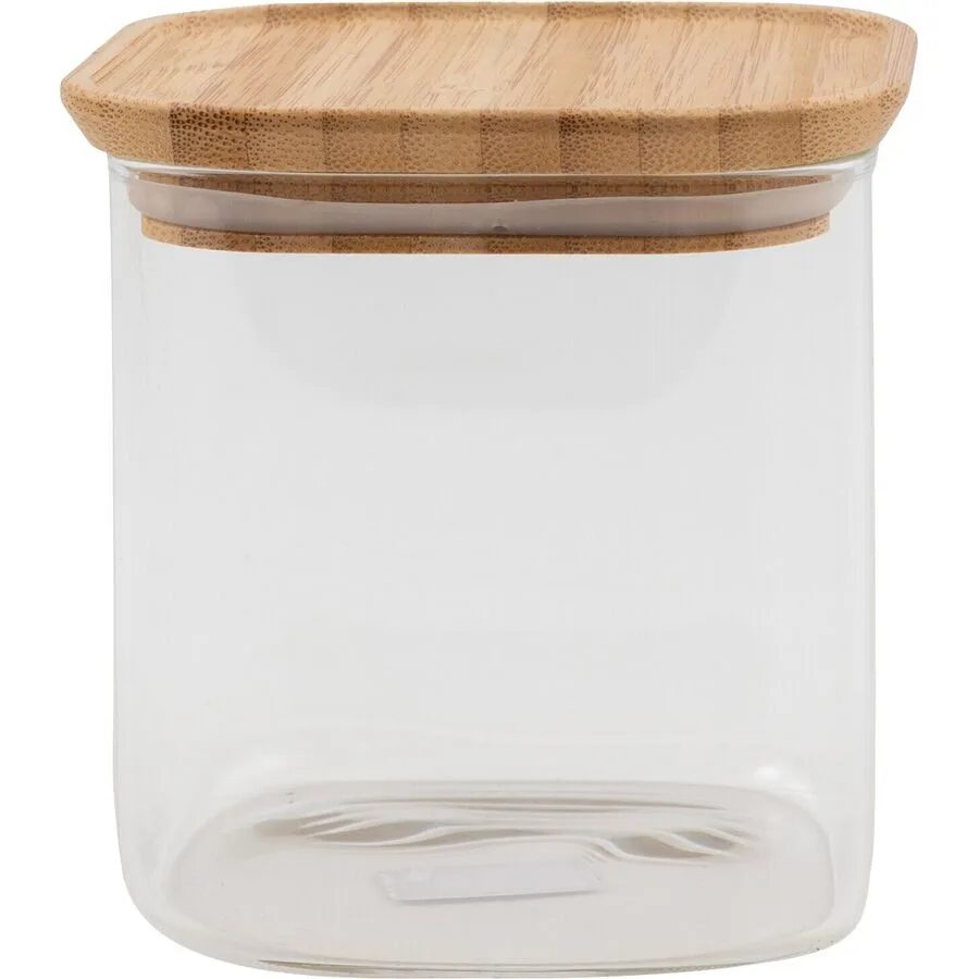 POINT-VIRGULE Vorratsdose Kitchen 1 Stk Glas/Bambus T 10 cm Set - Farbe: Holz/transparent