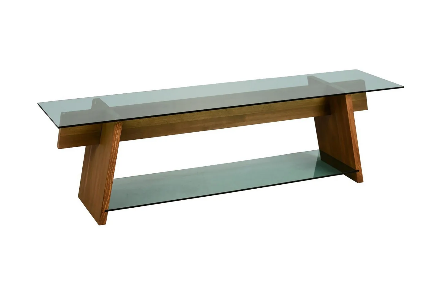 Noralee TV-Bänk 158 cm - Valnöt/Grön