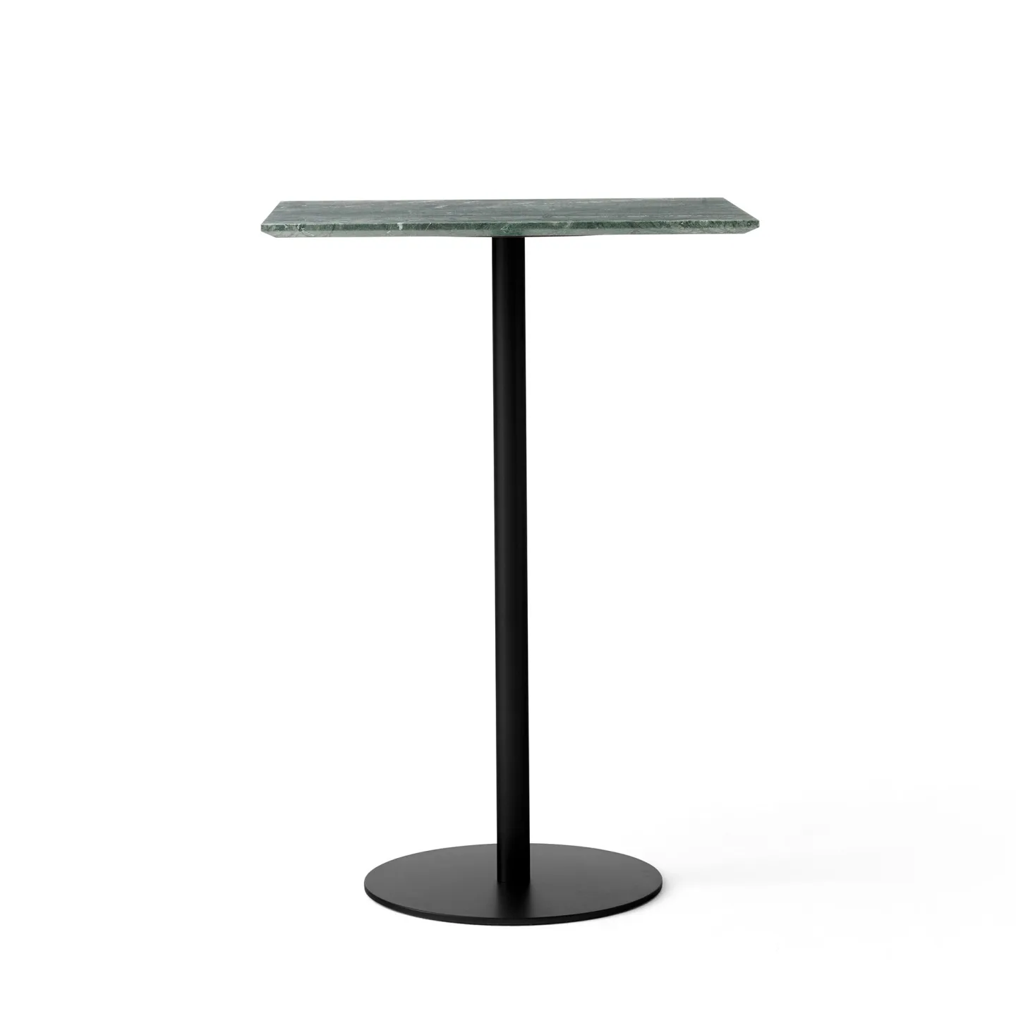&Tradition - In Between Bar Table SK21 L60 W70 H102 cm Matt black center base Marble Verde Guatemala - Barbord - Sami Kallio - Grön - Metall/Sten