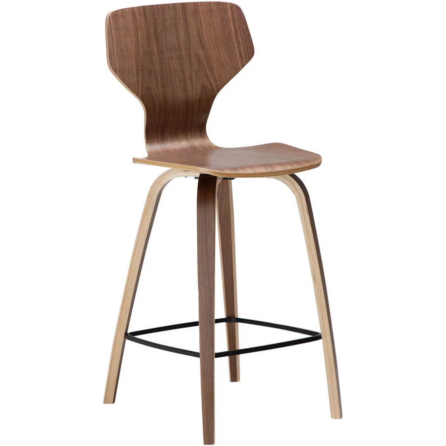 DAN-FORM Barhocker 2er-Set S.I.T Walnuss Sperrholz H 99.5 cm