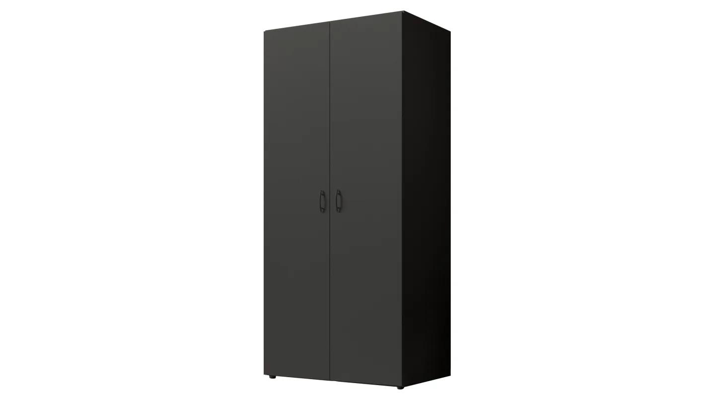 Kleiderschrank graphit - 80 cm - 2-türig - BASE