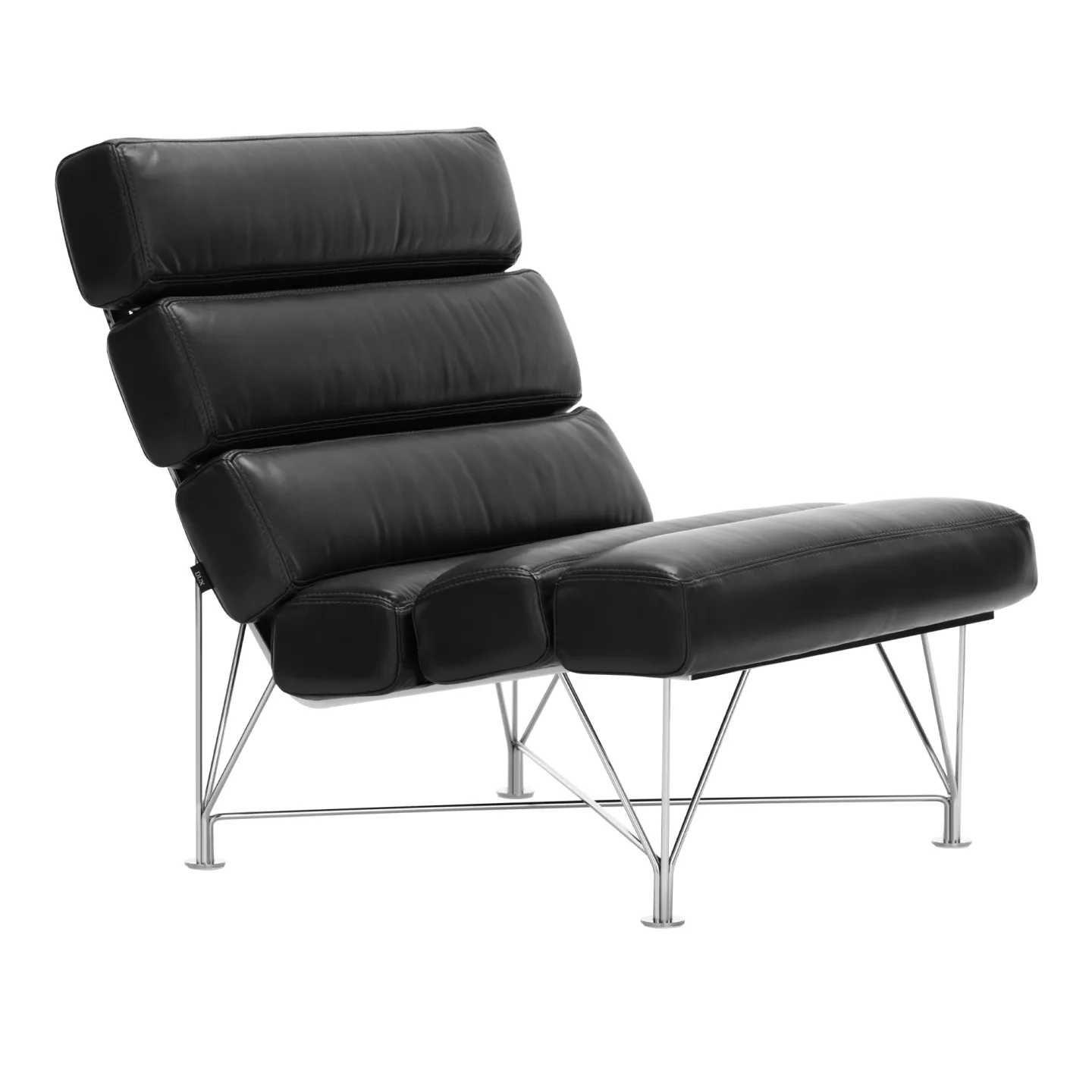 DUX - Spider Chair, Läder Dakota 88 Svart, svart söm - Fåtöljer - DUX Design Team - Svart - Läder/Naturmaterial/Metall/Plast