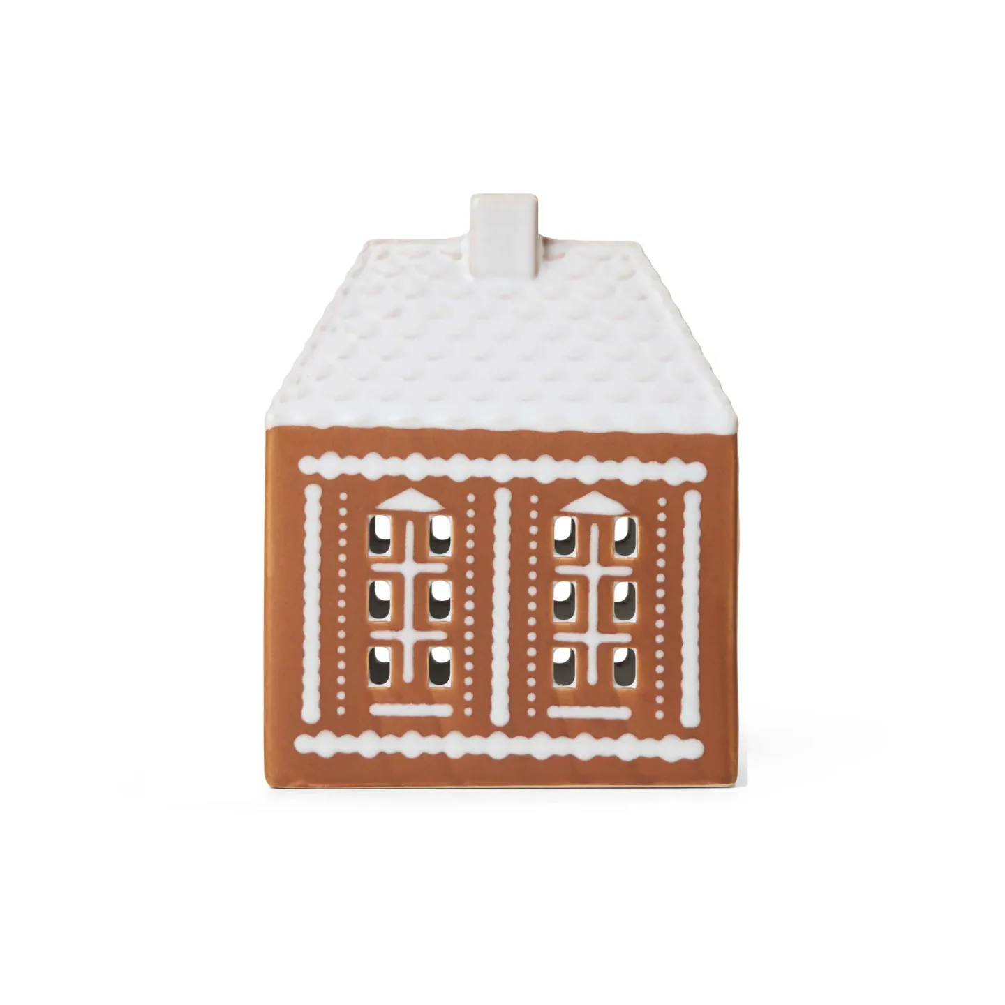 Kähler Gingerbread ljushus medium 15 cm Brun