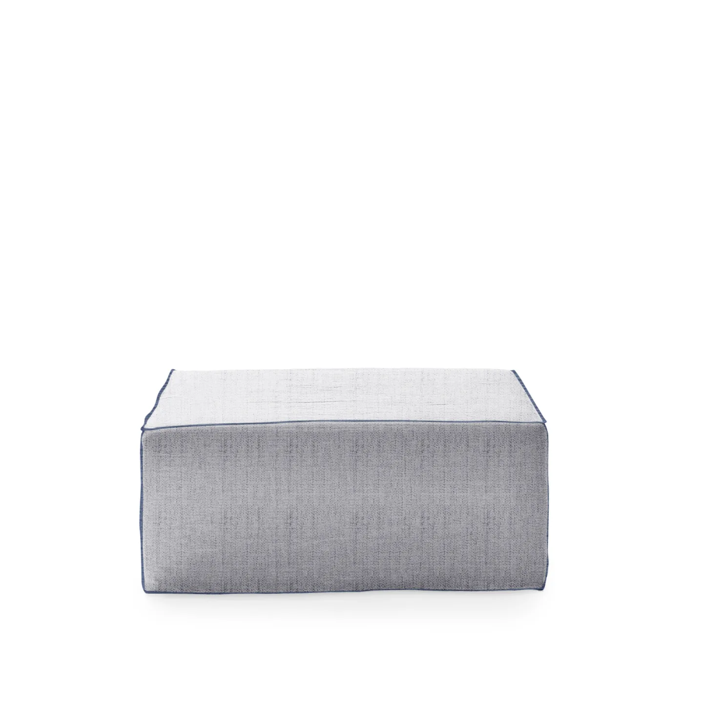 Gervasoni - Ghost 08 - Natural Lino Bianco - Seam 1000 - Sittpuffar - Paola Navone - Vit - Trä/Skum
