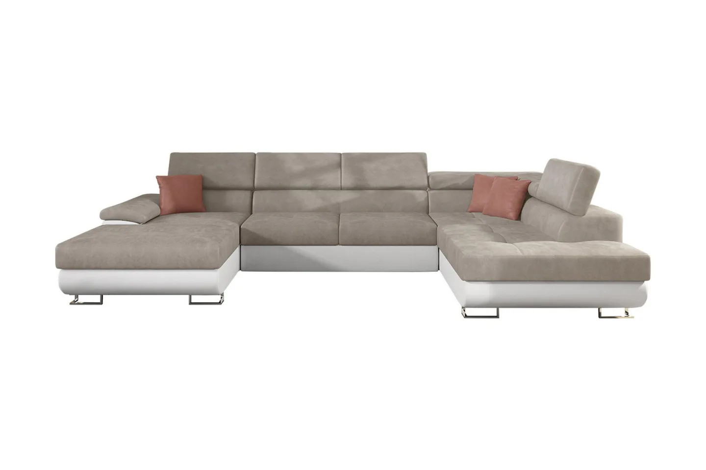 Reginia Bäddsoffa m. Divan och Schäslong Förvaring 4-sits - Beige