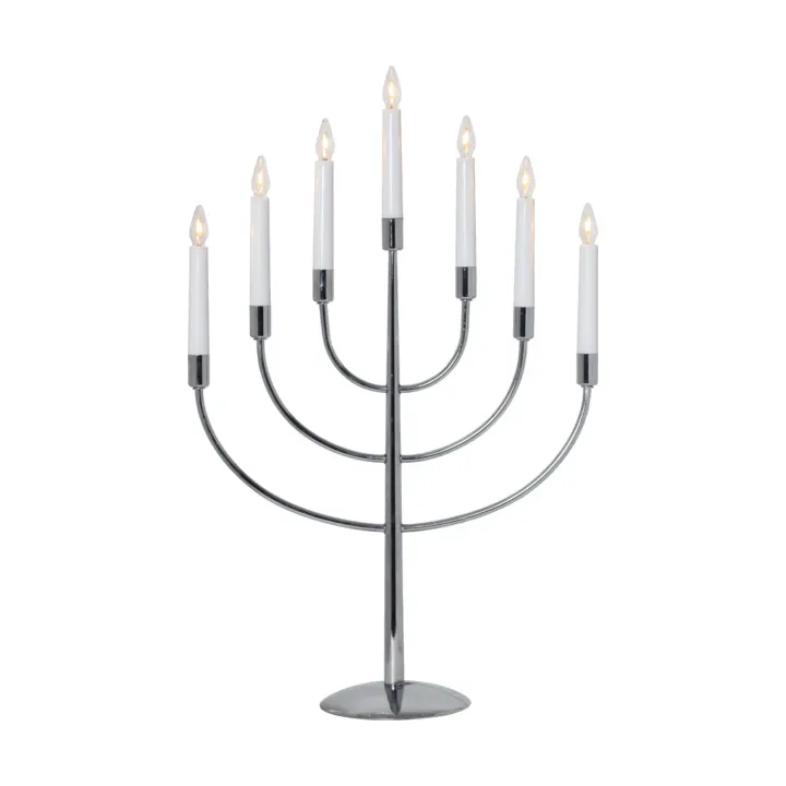 Star Trading Titus ljusstake 38 cm Krom metall