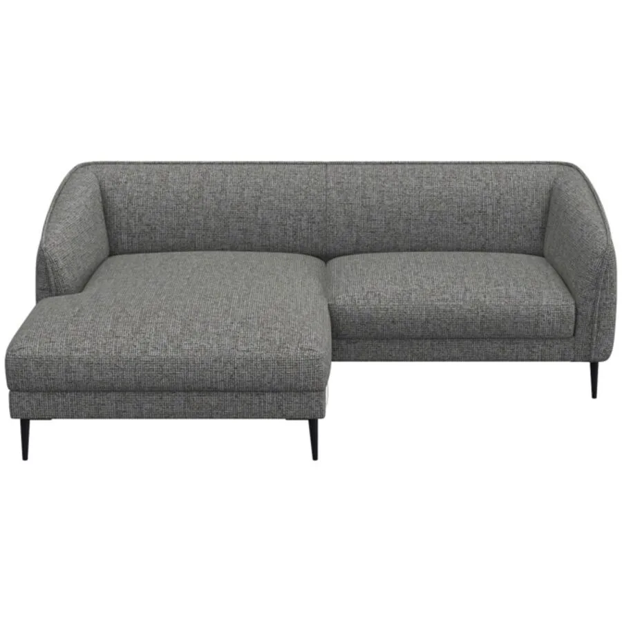 Ecksofa Fady Links Stoff flanellgrau B 238 T 74 cm