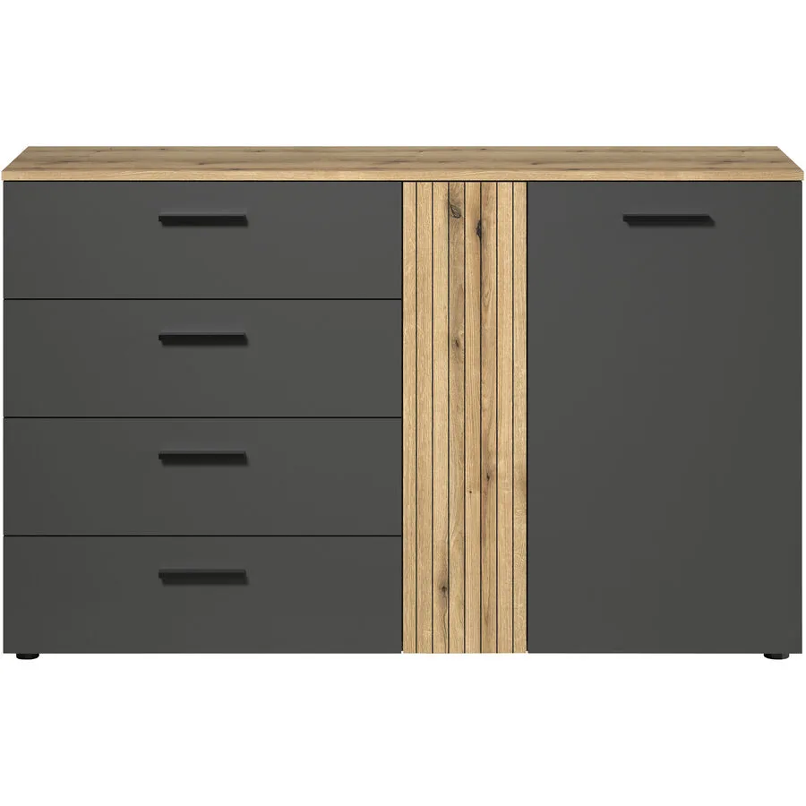 Kommode Beatrice anthrazit Holzwerkstoff B 139 H 38 cm