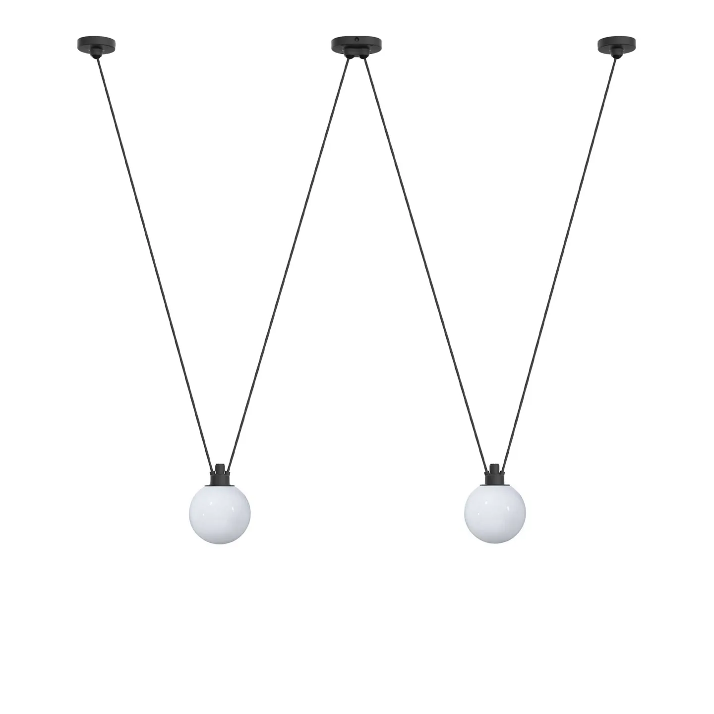 DCWéditions - Les Acrobates De Gras 324 Glass Ball Ø175 - Pendellampor - Bernard-Albin Gras - Transparent