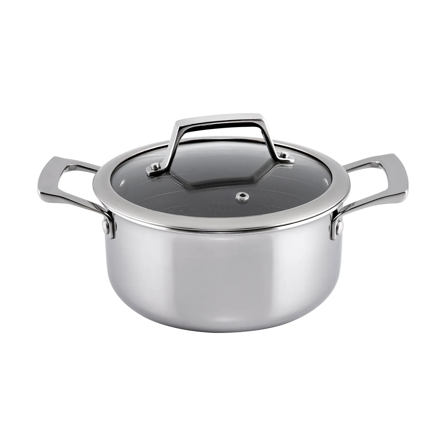 Hâws Hâws Santo Hybrid Coating Topf mit Deckel 2,2 L Edelstahl