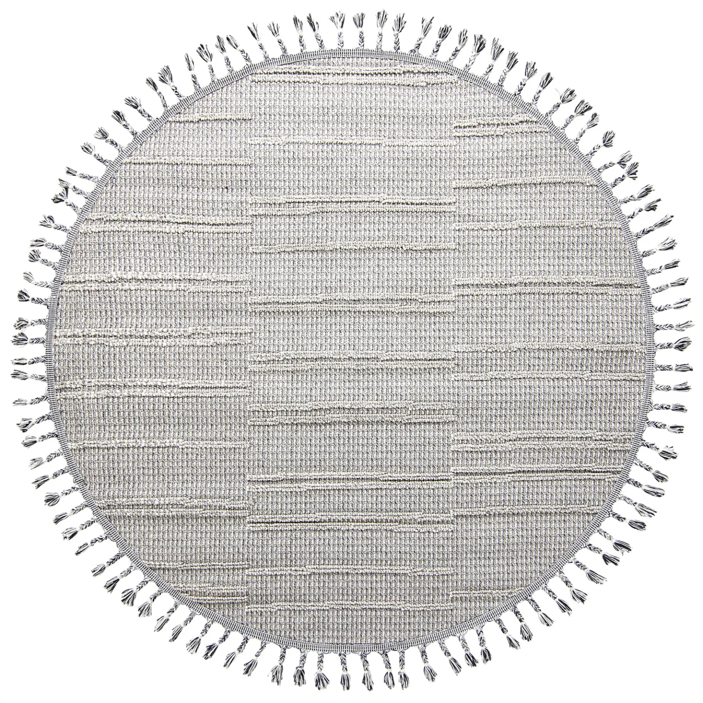 Runde tepper - Indoor/Outdoor Paz (grå) (Størrelse: Ø 200 cm)