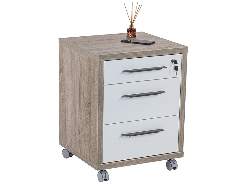 Schubladenelement RIVA 3 Schubladen eiche trüffel