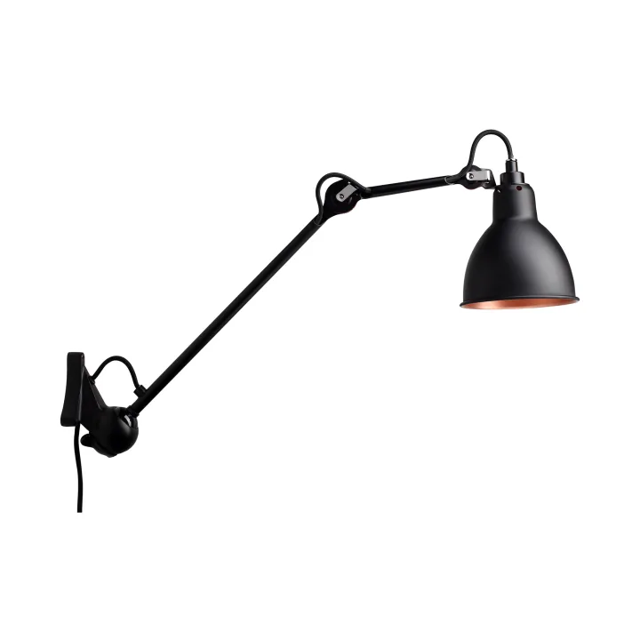 222 Vägglampa Svart/Svart/Koppar - Lampe Gras - Vardagsrum - Metall
