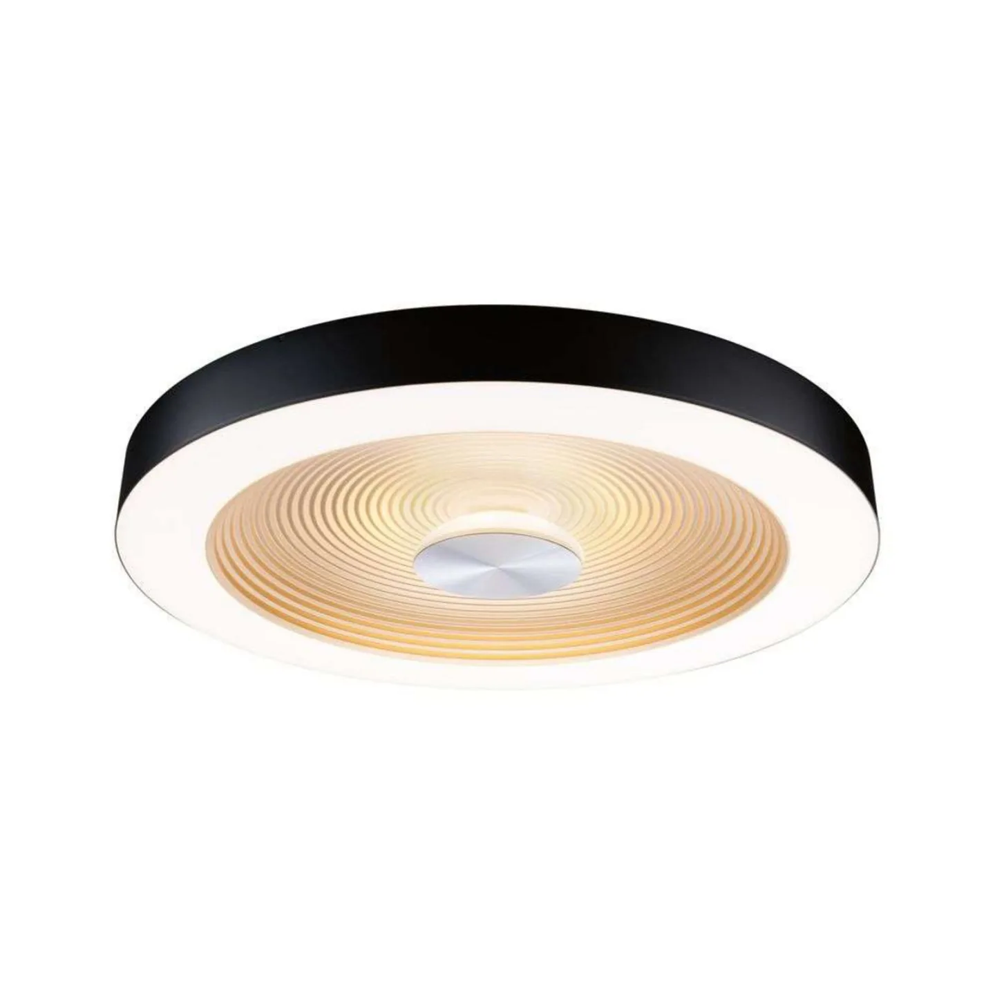 Volea LED-Deckenlampe, Ø40 cm, IP44, schwarz/gold - Paulmann - Badezimmer - Kunststoff