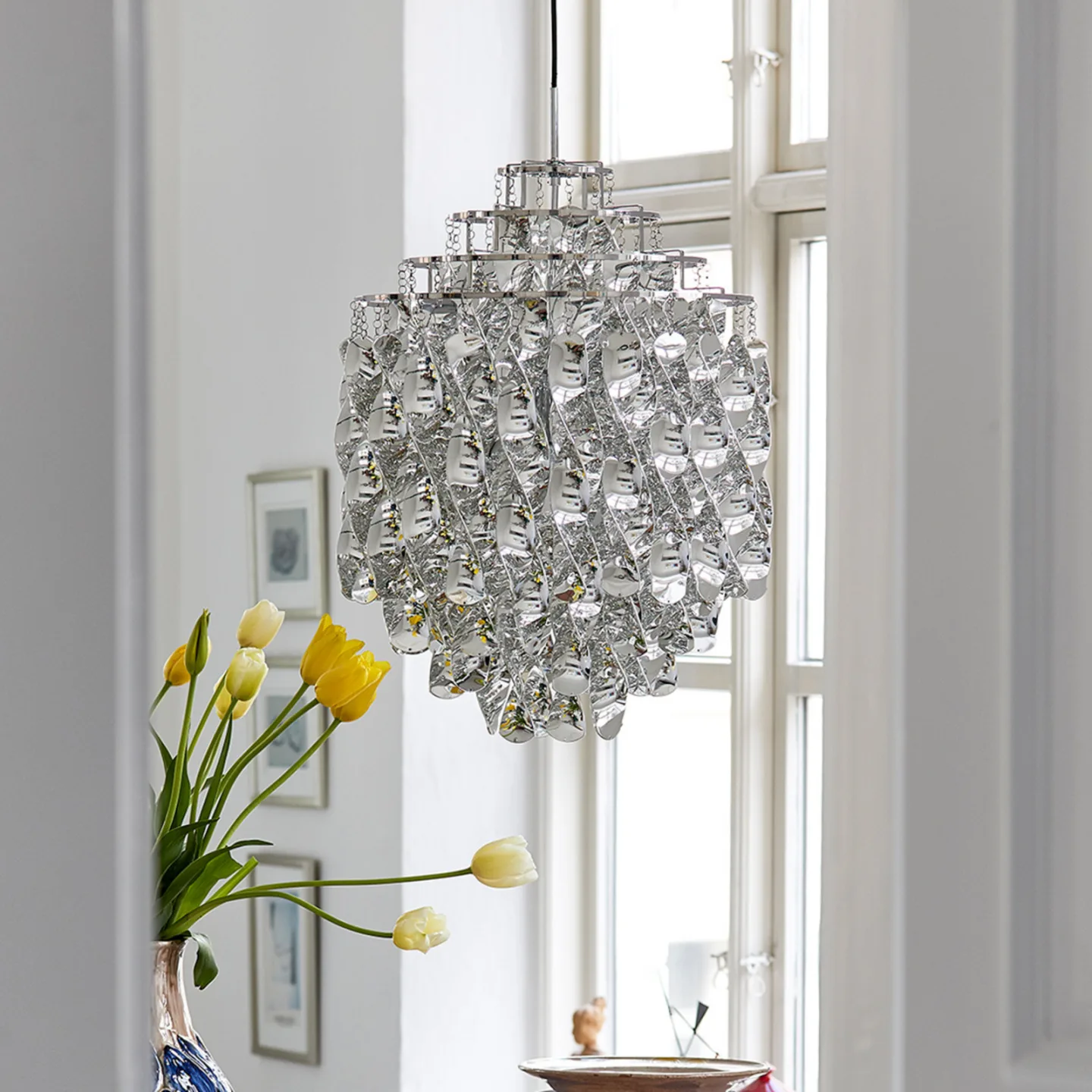 Spiral SP01 Silber - Verpan - Wohnzimmer - Design - Kunststoff - Einflammig