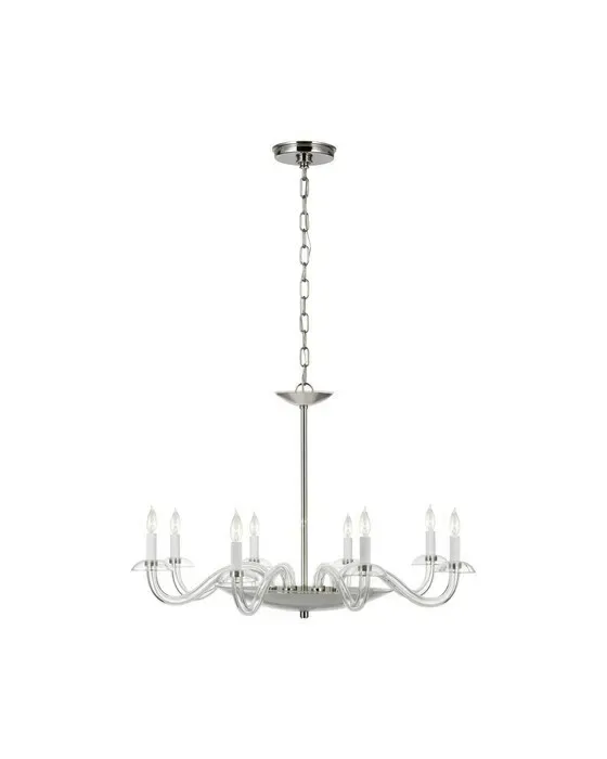 Brigitte Chandelier Polished Nickel L