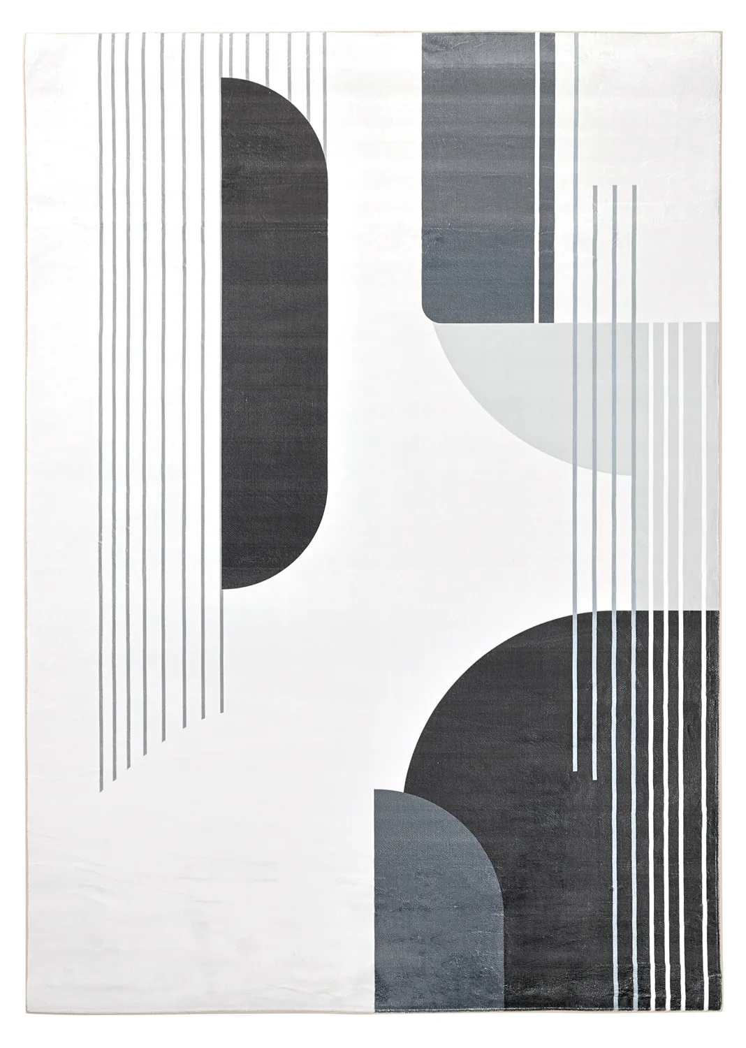 Wilton-teppe - Delft (hvit/grå/svart) (Størrelse: 160 x 230 cm)
