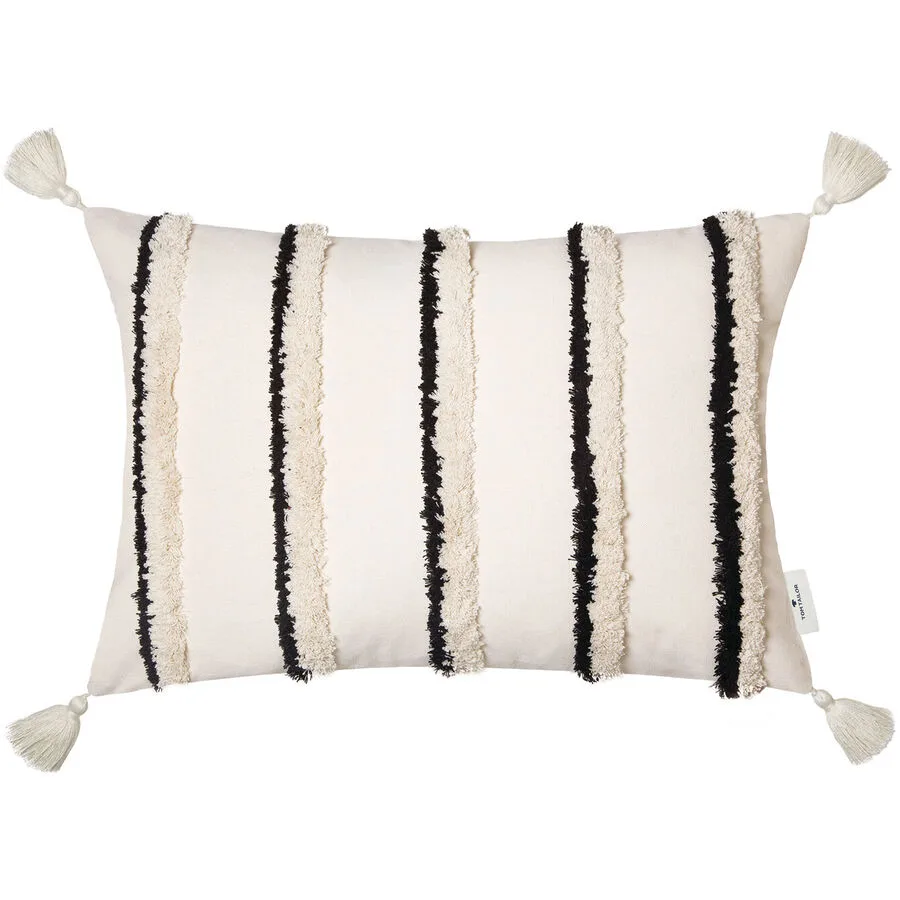 Tom Tailor Zierkissenbezug Fluffy Stripe natur Polyester/Baumwolle B 40 T 60 cm