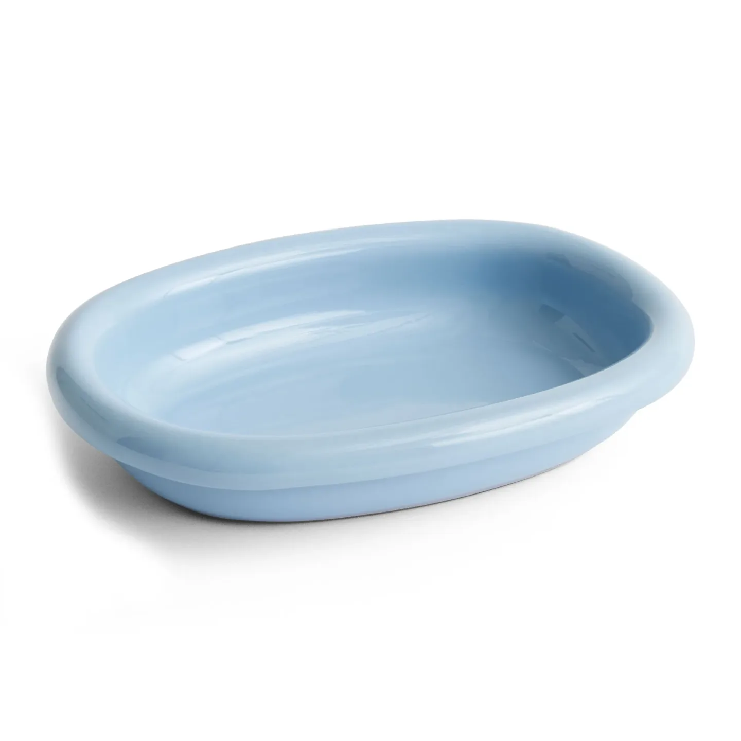 HAY Barro ovale Servierplatte Light blue, small 20x27,5 cm
