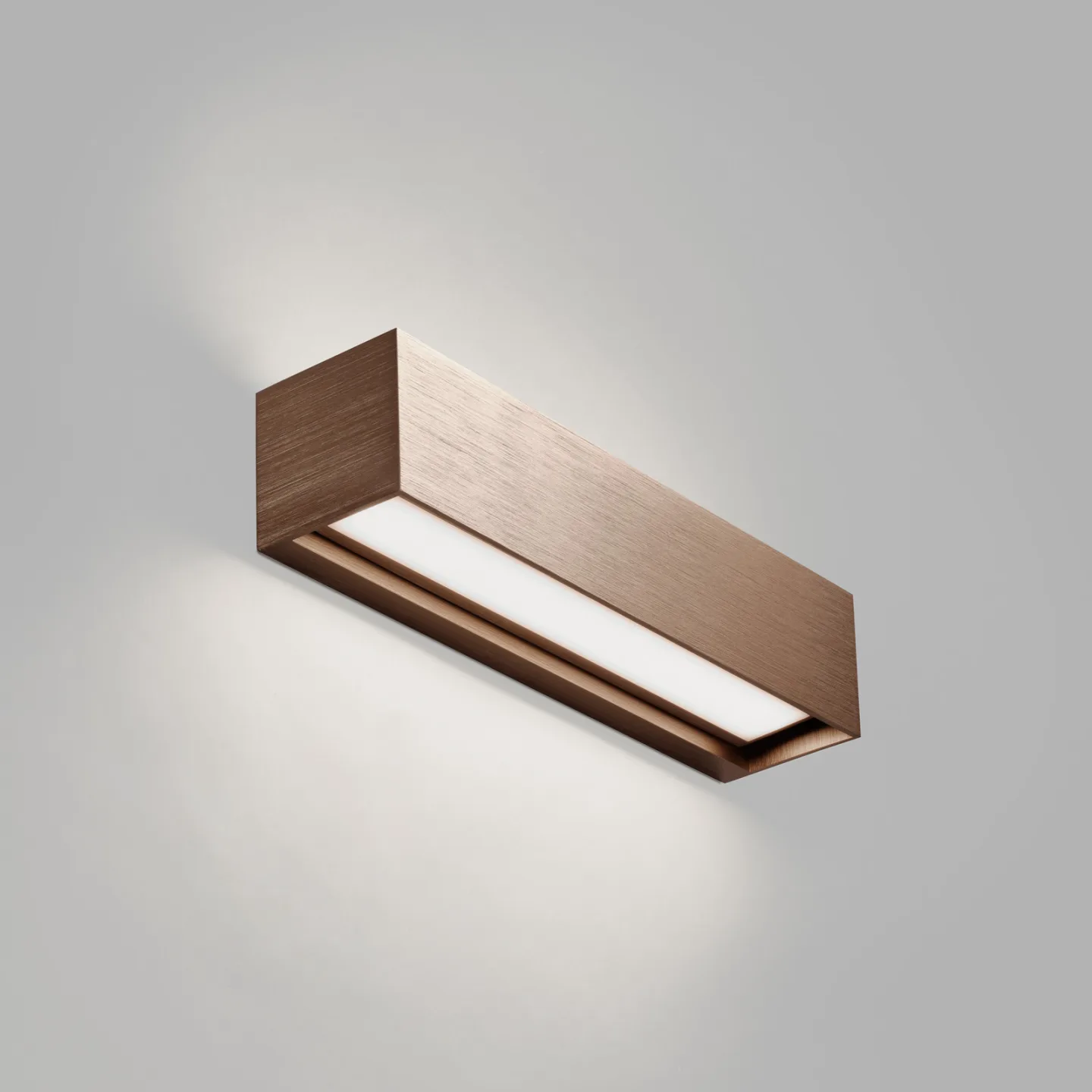 Linea W2 LED-Wandlampe rosegold 30cm CCT, IP54 - Light-Point - Wohnzimmer - Design - Aluminium - Mehrflammig