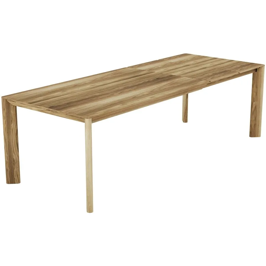 Esstisch ausziehbar Massivo Braun Holz B 160 cm Ausziehbar - Farbe: Nussbaum geölt - Möbel Konfigurator: Traummöbel individuell zusammenstellen