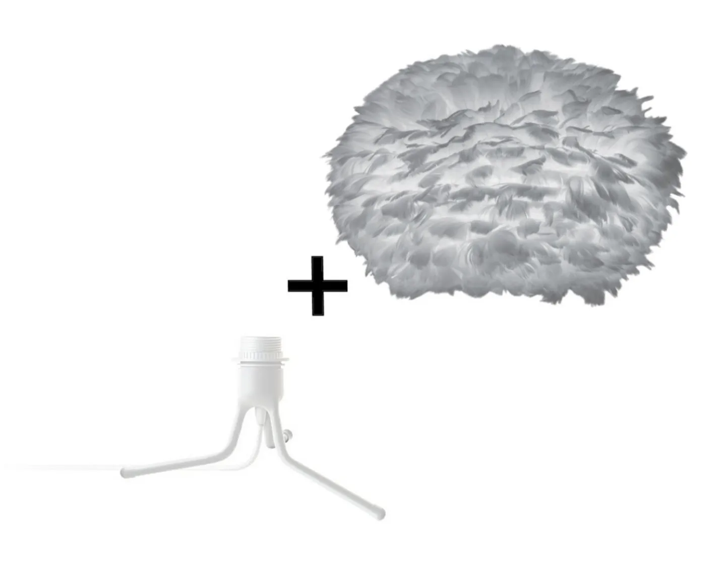 Eos Gulvlampe Large w/Mini Fod Grå/Hvid - UMAGE - Stue - Andet