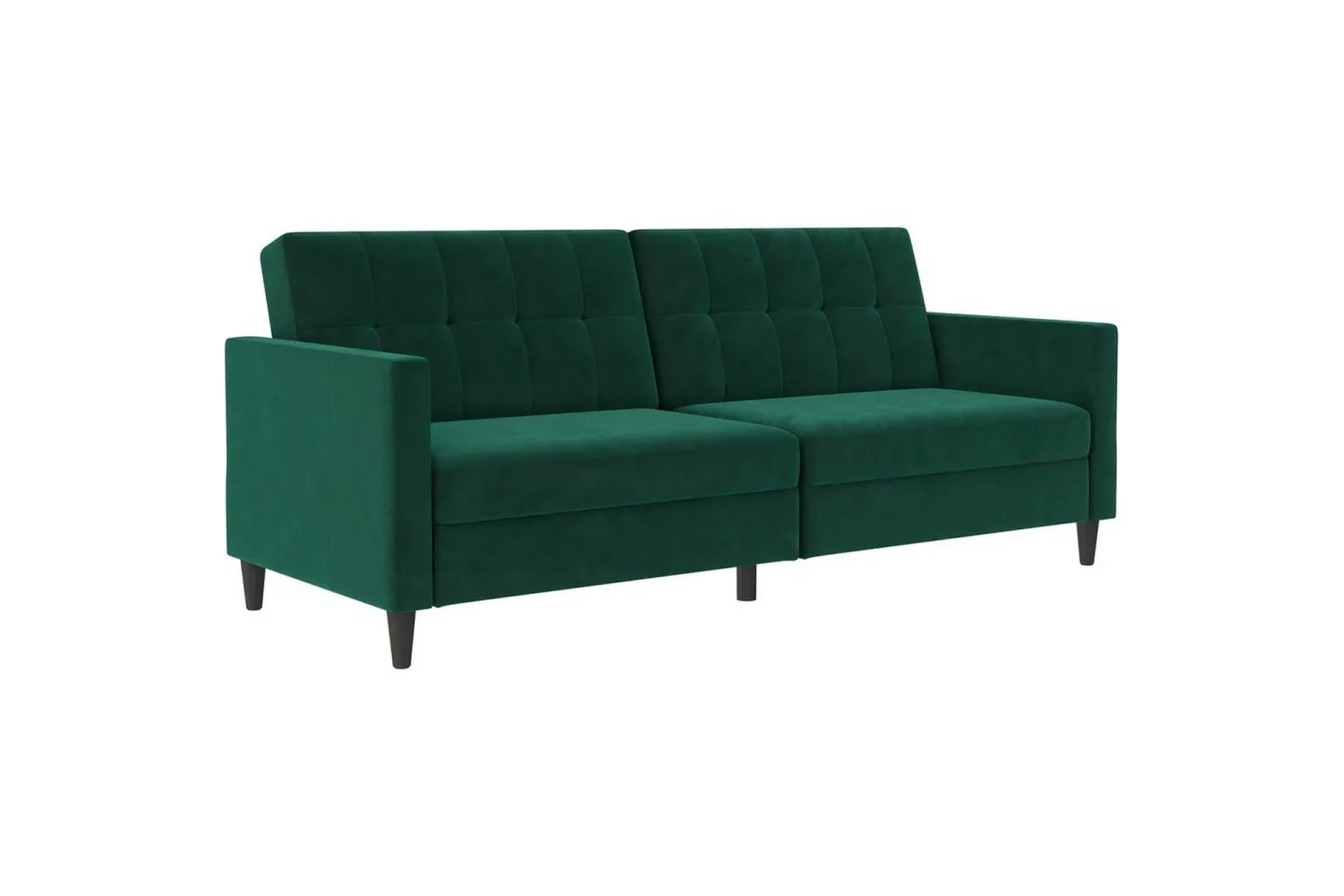 Bäddsoffa Hartford 203x83x82 cm, Mörkgrön, Sammet - 203x83x82 cm, Mörkgrön, Sammet