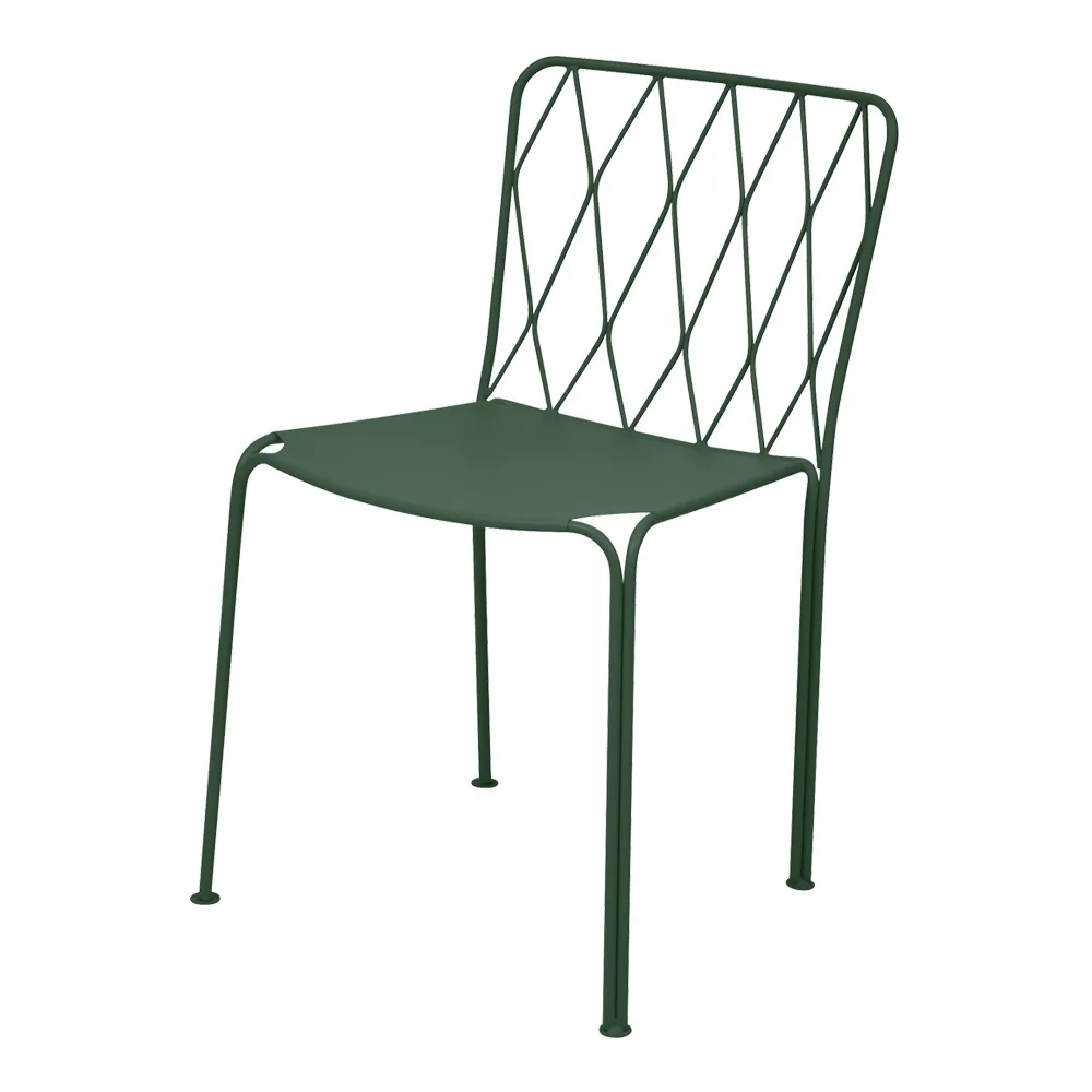 Fermob - Kintbury Chair Cedar Green 02 - Matstolar utomhus - Terence Conran - Grön - Metall