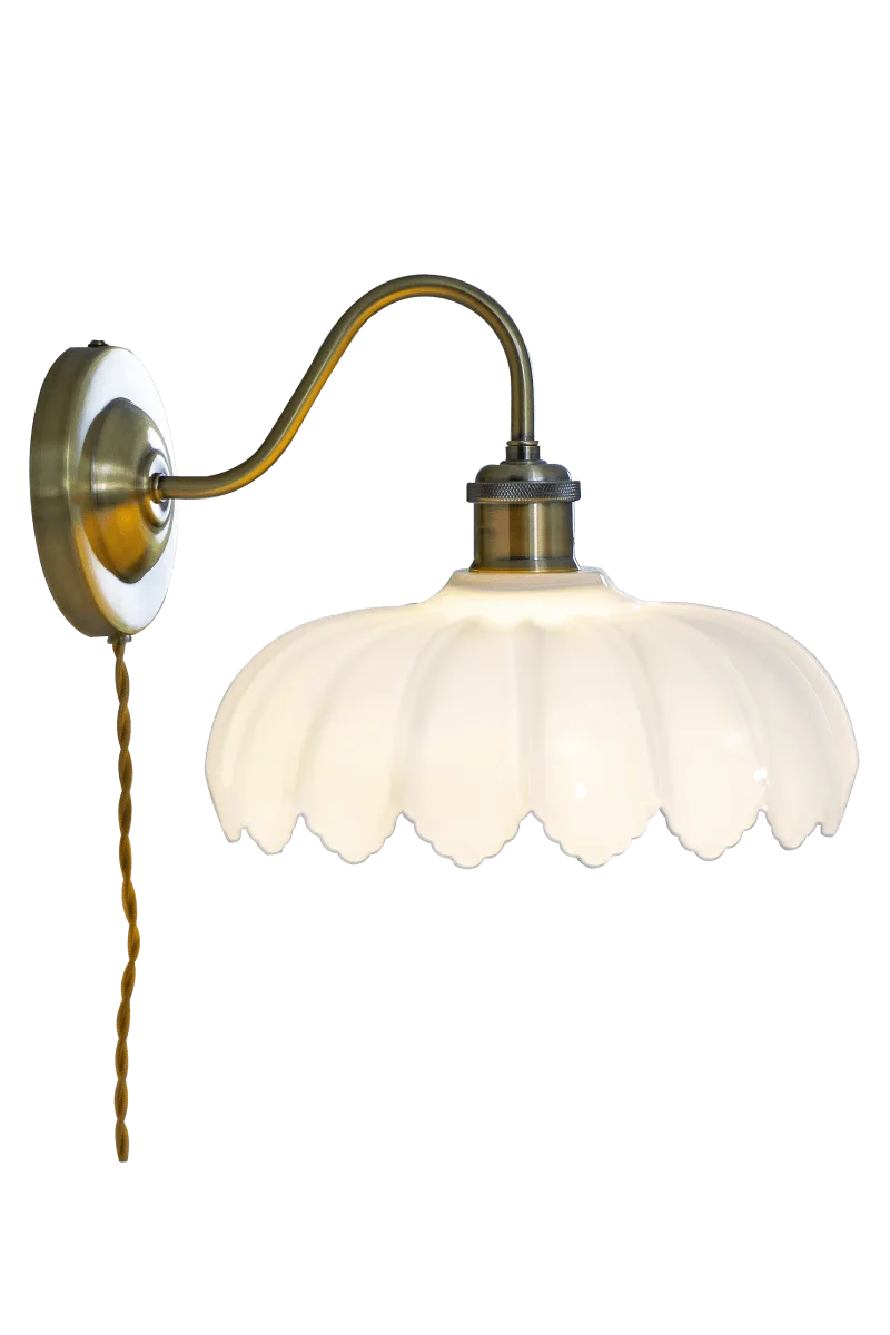 Aneta Lighting - Sofia 32cm - Vägglampa - Antikmässing