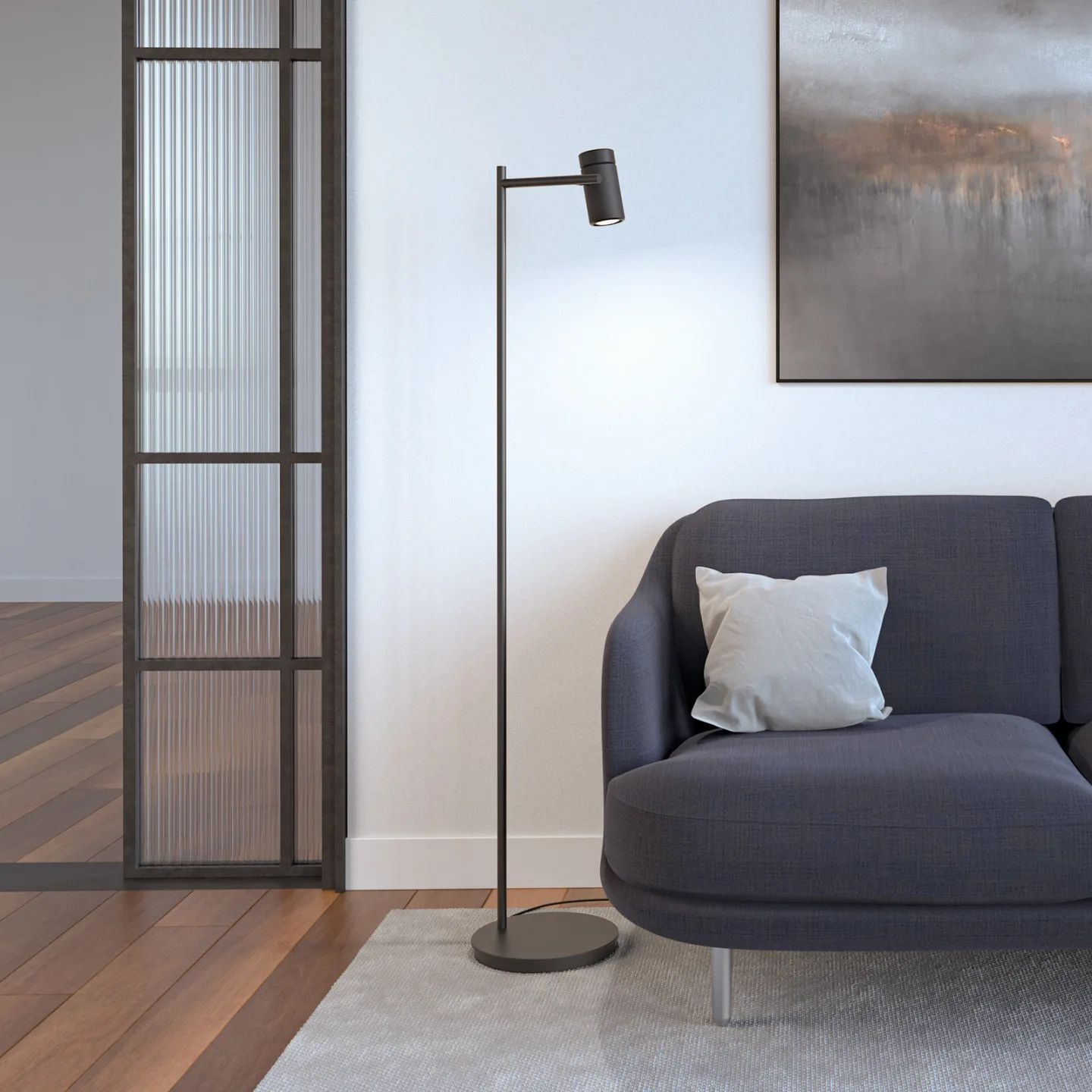 Holder Stehleuchte Black - Herstal - Wohnzimmer - Metall