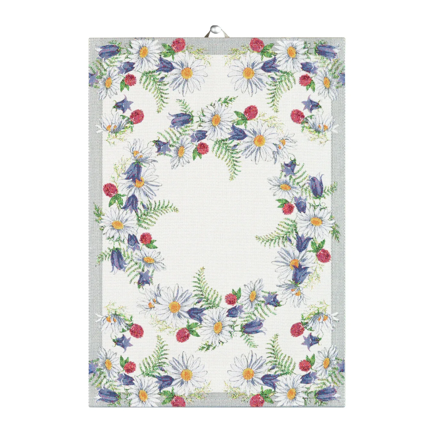 Ekelund Linneväveri Blomkrans kökshandduk 35x50 cm Multi