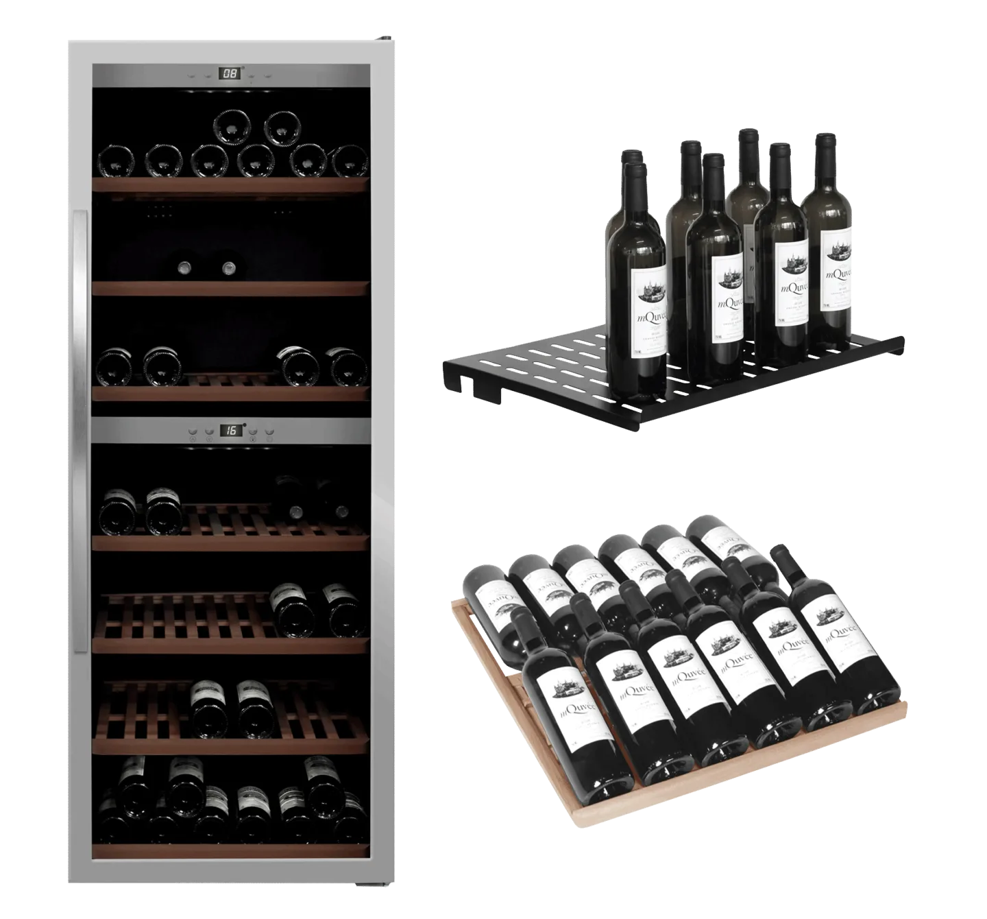 Freistehender Weinkühlschrank - WineExpert 126 Stainless inkl. Zubehör