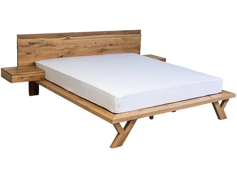 Bett MATTERHORN 140x200cm massives holz eiche