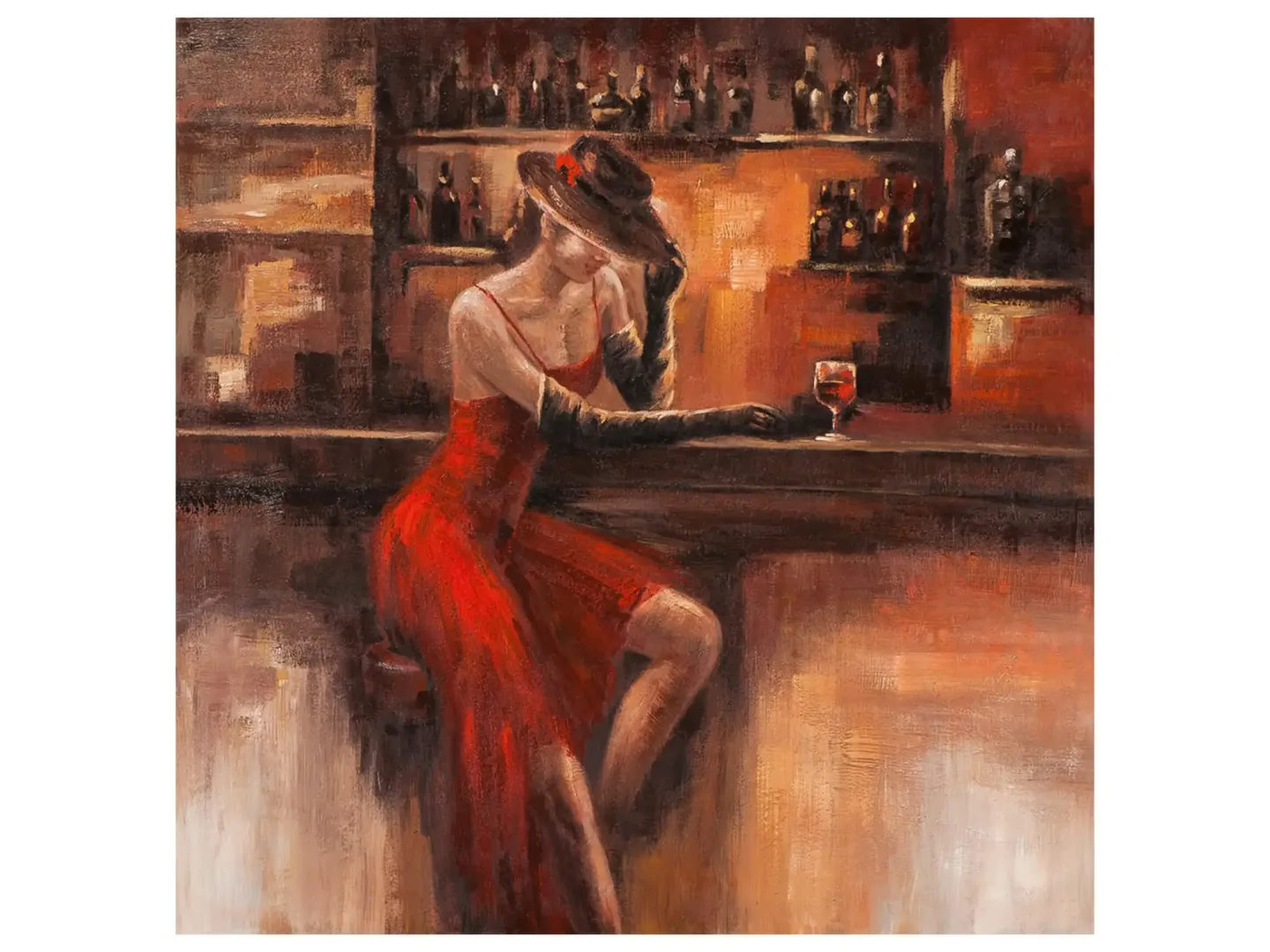 image LAND Bild Dame an Der Bar | Schubiger Möbel