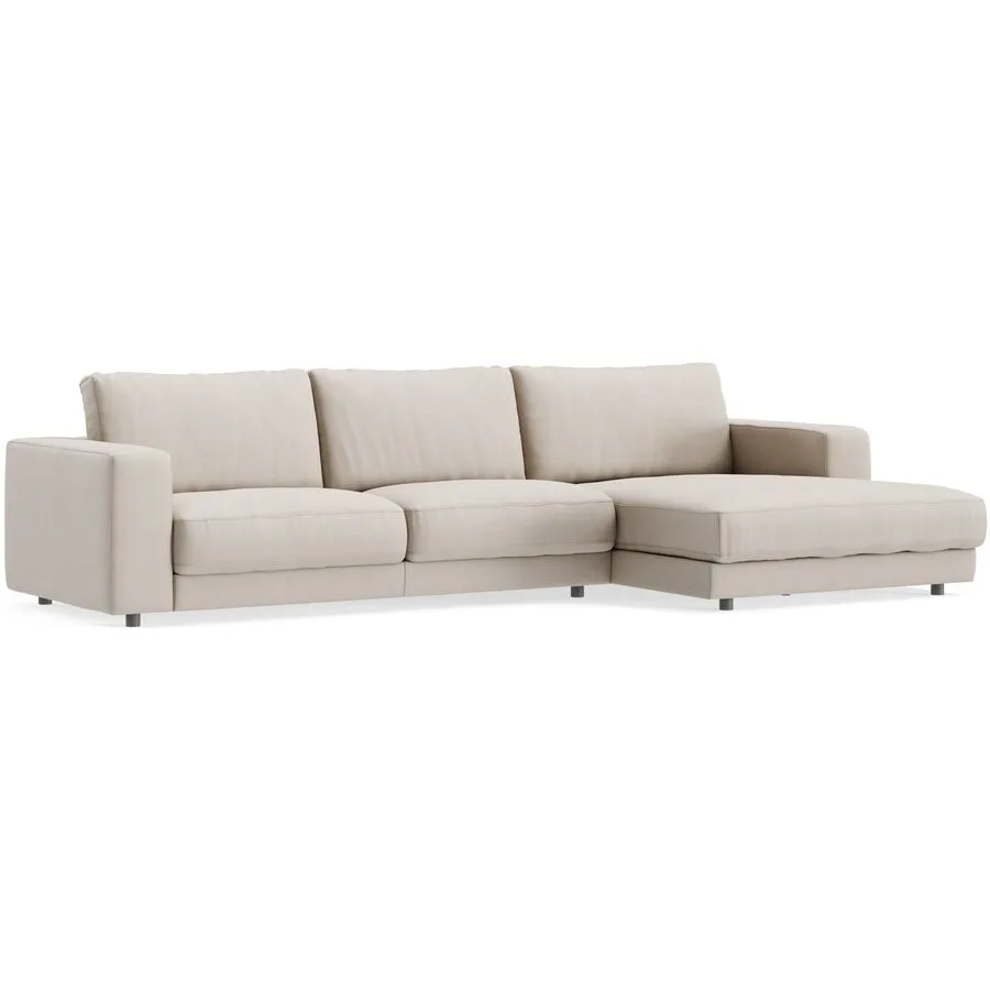 Ecksofa Ava Rechts Bezug: 100% Polyester nature B 330 T 170 cm - Möbel Konfigurator: Traummöbel individuell zusammenstellen