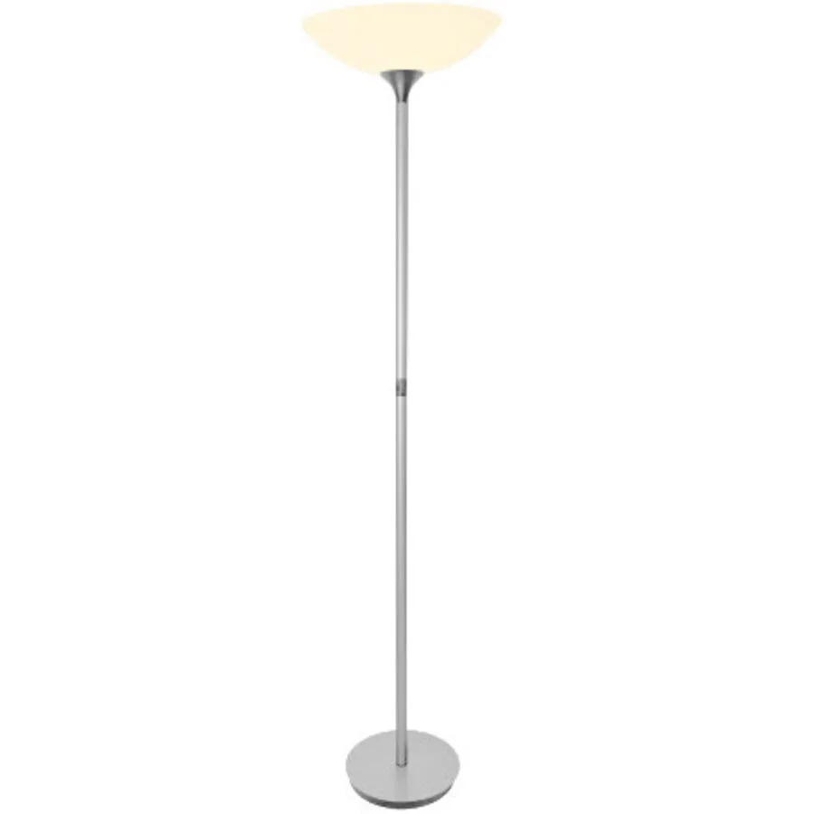 Bankamp Designer-Stehlampe Vera Aluminium/Glas matt 50W LED - Farbe: Aluminium matt - LED - Lichtfarbe: Warmweiss- LED Energiesparlampe