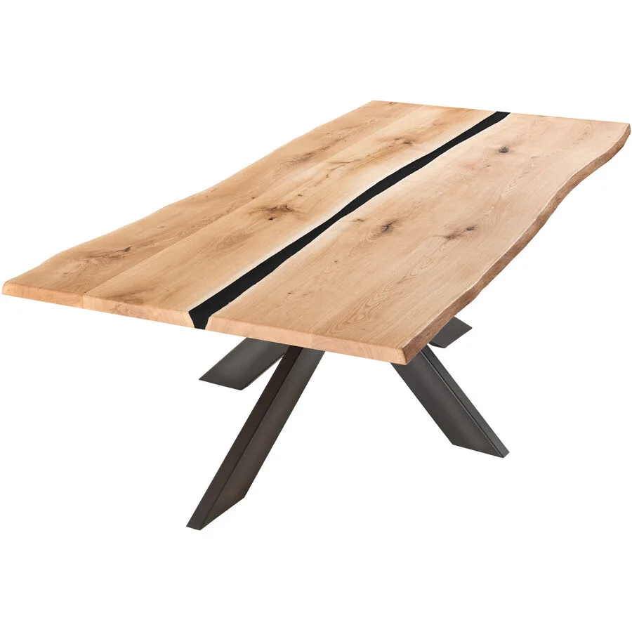 Tisch Resina eiche Holz/Metall B 220 T 100 cm