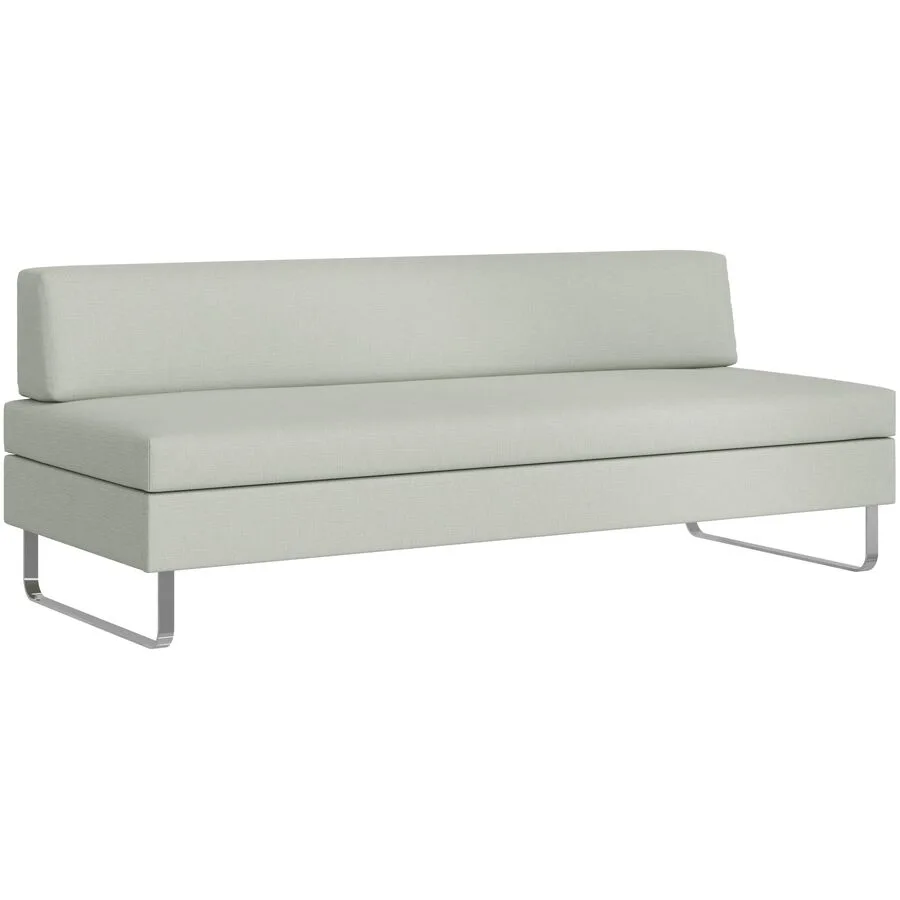 SWISS PLUS Bettsofa Bed for Living Singolo Grün Stoff 205 cm 85 cm Ausziehbar - Farbe: Thymian - Möbel Konfigurator: Traummöbel individuell