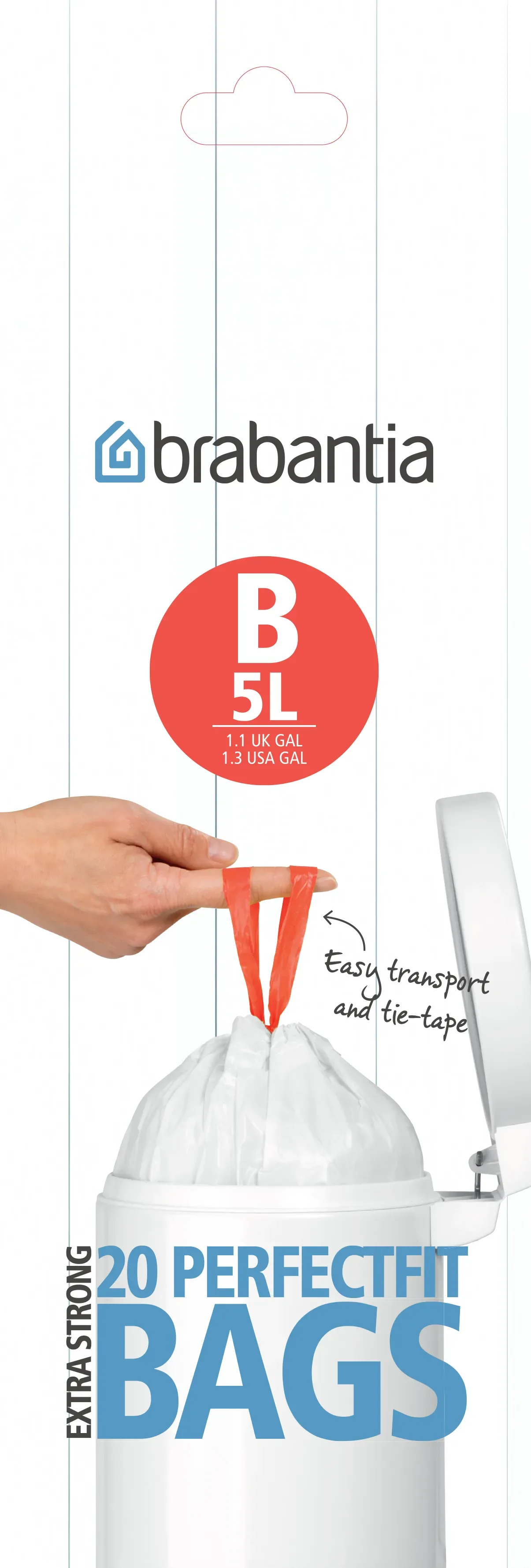Brabantia Müllbeutel B, 5Ltr 20 Beutel/Rolle 5 L