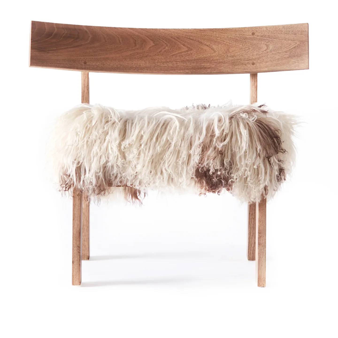 Dusty Deco - Easy chair - Walnut with Sheep Fur - Fåtöljer - Niklas Runesson - Brun