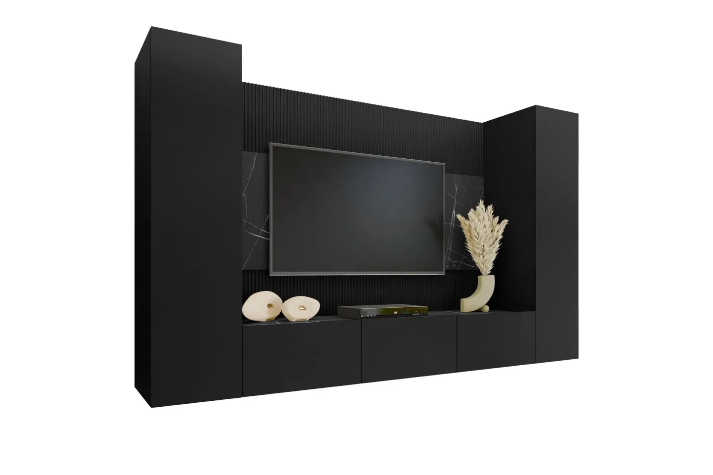 Bernice Tv-skåp 260x38 cm - Svart