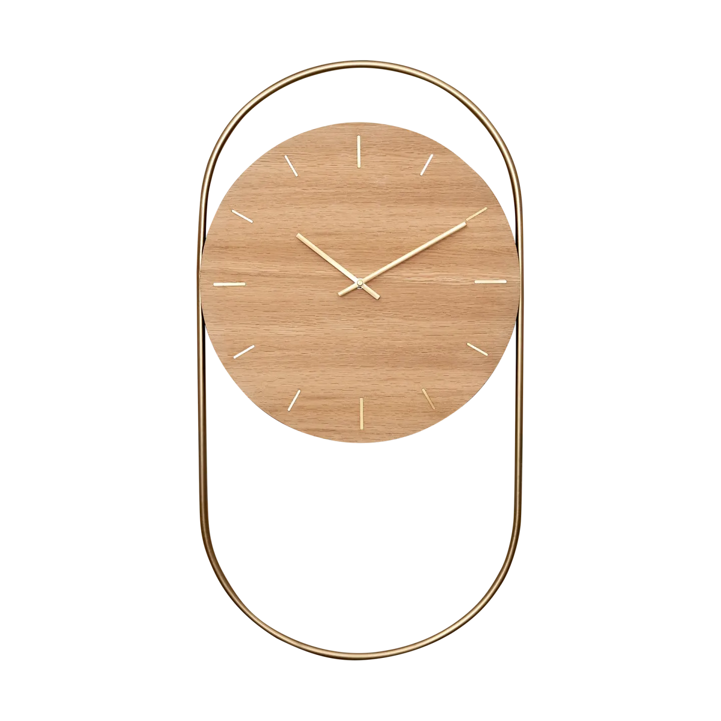 Andersen Furniture A-Wall Wanduhr 41x76 cm Oak-brass