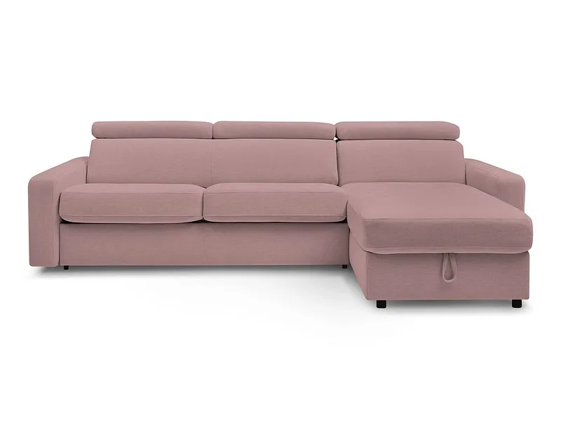 Ecksofa BOBOCHIC MONACO Stoff rosa
