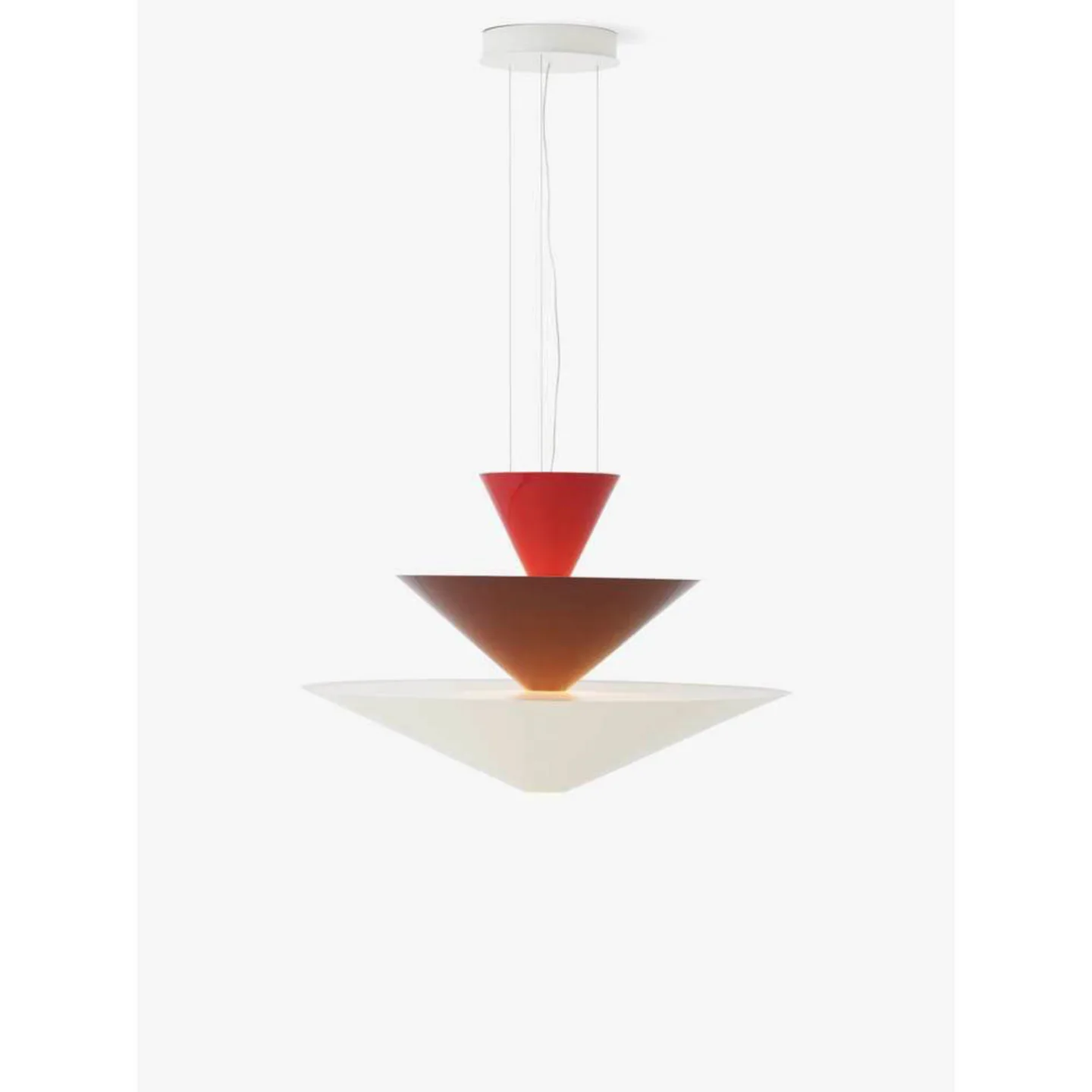 &Tradition Gio LN15 Pendelleuchte Ø92 cm Vermilion red-d. burgundy-ecru