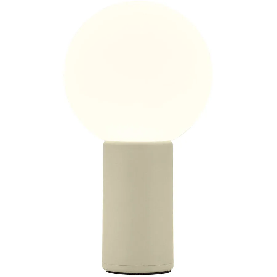 Tischlampe Tiny Beige Aluminium/Eisen 10 cm 18 cm - Farbe: sand - LED - Lichtfarbe: Warmweiss - LED Energiesparlampen