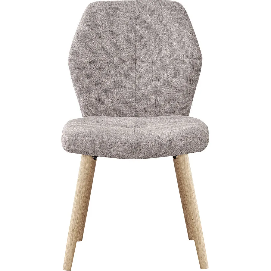 Stuhl Oslos beige Polyester/Eiche