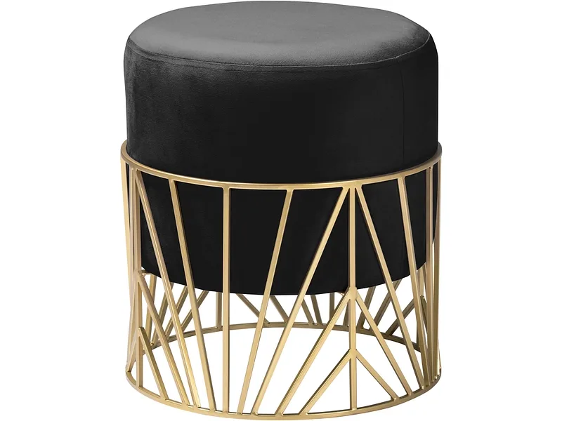Hocker JULIUS 38x38x43cm samt schwarz